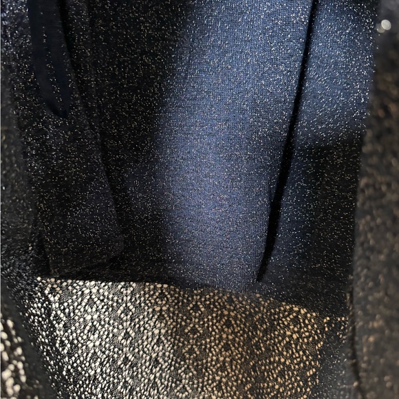 Chicos Size 1 women’s 8-10. Navy Blue Sparkle Tunic. Bell Sleeves, new no tags - Picture 4 of 6